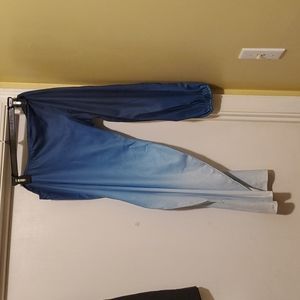 One Shoulder Split Sleeved Ombre Dress